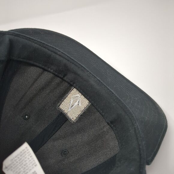 Volcom Snapback Hat Black One Size Adjustable Embroidered 6 Panel Cotton - Picture 7 of 9